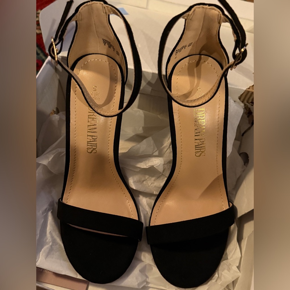 Black Ankle Strap Heels Stilettos Formal